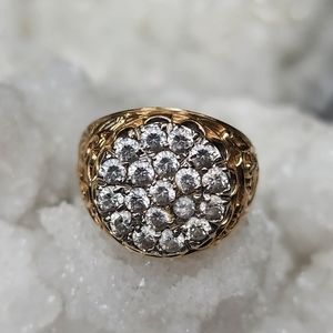 10k Gold Kentucky Cluster 2 CTW Diamond Size 9 Ring